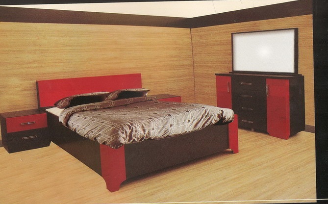 تخت خواب مشكي قرمز